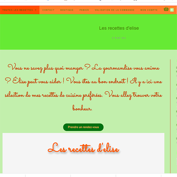 les recettes d'Elise